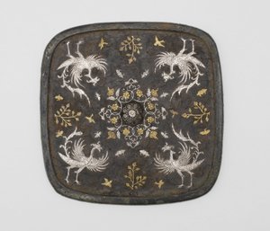 Miroir avec phénix, oiseaux et fleurs - Unbekannt Unbekannt